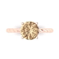 thumbnail image 1 of Clara Pucci 14K Rose Gold 2ct YellowMoissanite Solitaire Ring for Women, 1 of 8
