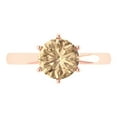 thumbnail image 1 of Clara Pucci 14K Rose Gold 2ct YellowMoissanite Solitaire Ring for Women, 1 of 8