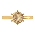 thumbnail image 1 of Clara Pucci 14K Yellow Gold 2ct YellowMoissanite Solitaire Ring for Women, 1 of 7