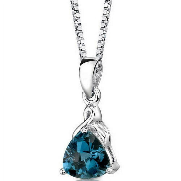 Sterling Silver Trillion Blue Topaz Pendants Sterling Silver Trillion Blue Topaz Pendants