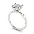 thumbnail image 1 of 2 ct heart cut clear Zircon 14k white gold Bridal Wedding Engagement Promise Anniversary Ring for Women size 6.25, 1 of 7