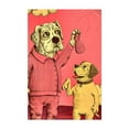 thumbnail image 1 of 2 dogs - Illustration Dog Whimsical Humor Surrealism Pop Art Modern Art Unframed Wall Art Print 20 x 28 inches, 1 of 60
