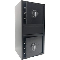 Southeastern double door Drop Depository Safe Box with low profile electronic lock back up key
