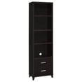 thumbnail image 1 of Lewes 4-shelf Engineered Wood Media Tower Cappuccino, 1 of 9