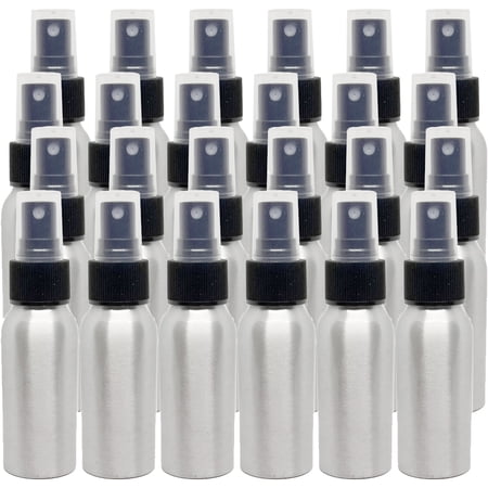 2 fl oz (59 ml) Aluminum Bottle with Black Spray Cap (24 Pack) - Greenhealth