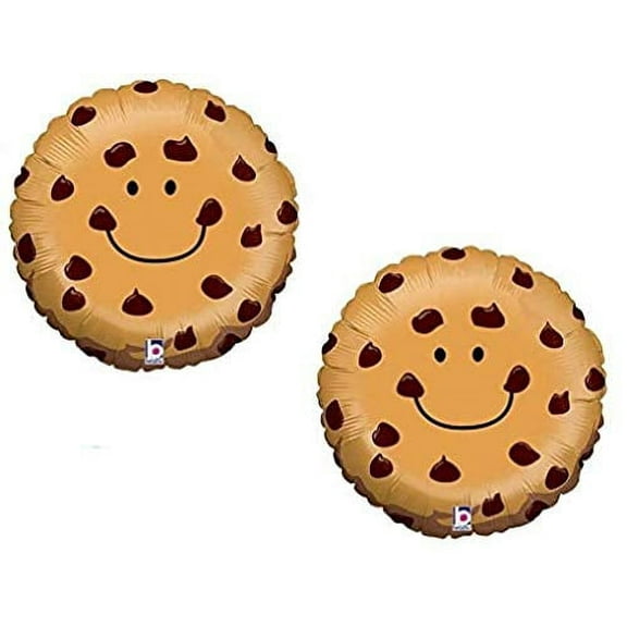 2 foil BALLOONS new CHOCOLATE CHIP COOKIES milk and cookie party birthday dessert table any occasion bake sale bakery monster treats