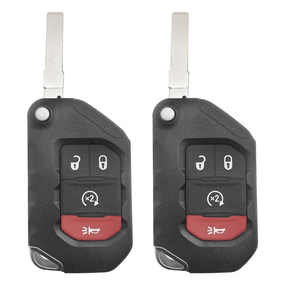 2 for 2018-2020 JEEP Wrangler JK Gladiator Flip Remote 4B OHT1130261 68416784 433MHZ 4A Chip