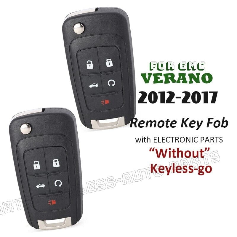 2 for Buick Verano 2012 2013 2014 2015 2016 2017 Flip Remote Key Fob