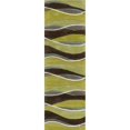 thumbnail image 1 of 2 ft. 3 in. x 7 ft. 6 in. Runner Wool Lime & Mocha Area Rug, 1 of 1