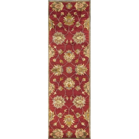 2 ft. 3 in. x 7 ft. 6 in. Runner Wool Red Area Rug