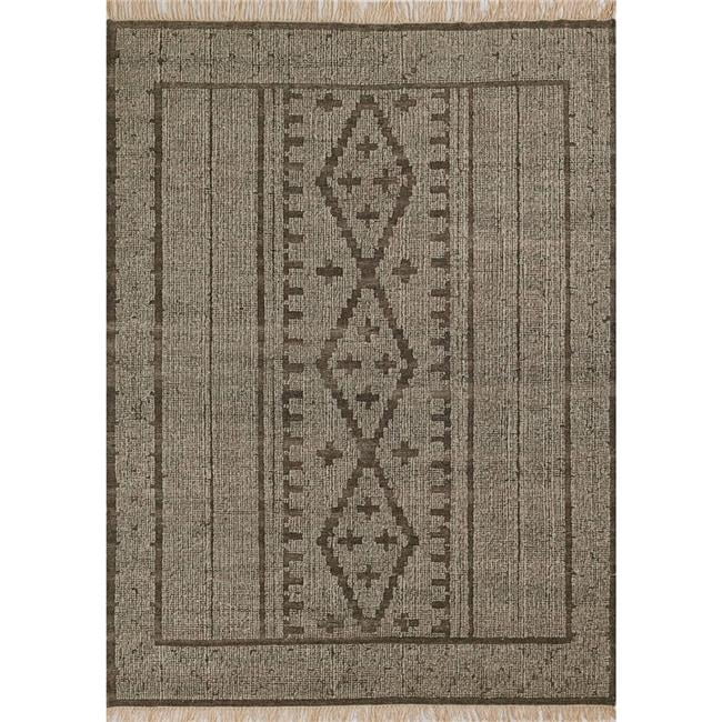 Hand-Knotted Gray Wool Geometric Runner Rug, 2'3" x 8'