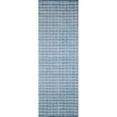 thumbnail image 1 of 2 ft. 6 in. x 8 ft. Contempo Solid Transitional 100 Percent Wool Hand Loomed Runner Rug, Azure & Ivory, 1 of 1