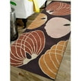 thumbnail image 1 of 2 ft. 6 in. x 8 ft. Hand Tufted Wool Floral Runner Rug, Brown, 1 of 1