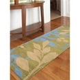 thumbnail image 1 of 2 ft. 6 in. x 8 ft. Handmade Floral Hand Tufted Wool Runner Rug, Green, 1 of 1