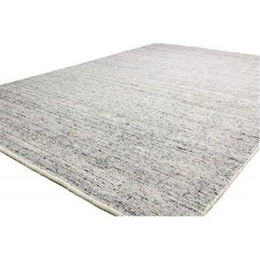 2 ft. 6 in. x 8 ft. Savannah Collection Contemporary 100 Percent Wool Hand Loomed Area Rug, Silver