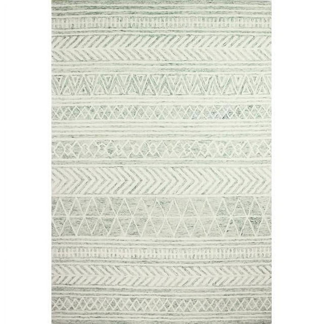 2 ft. 6 in. x 8 ft. Valencia Collection Transitional 100 Percent Wool Hand Tufted Area Rug, Green
