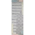 thumbnail image 1 of 2 ft. 6 in. x 8 ft. Venezia Geometric Transitional 100 Percent Wool Hand Tufted Runner Rug, Gray, 1 of 1