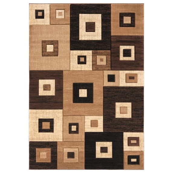 2 ft. 7 in. x 7 ft. 4 in. Bristol Cicero Brown Rectangle Runner Rug