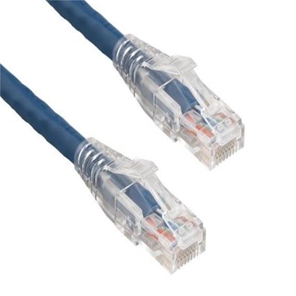 2 ft. Cat6 550 MHz UTP Ethernet Network Patch Cable with Clear Snagless Boot, Blue
