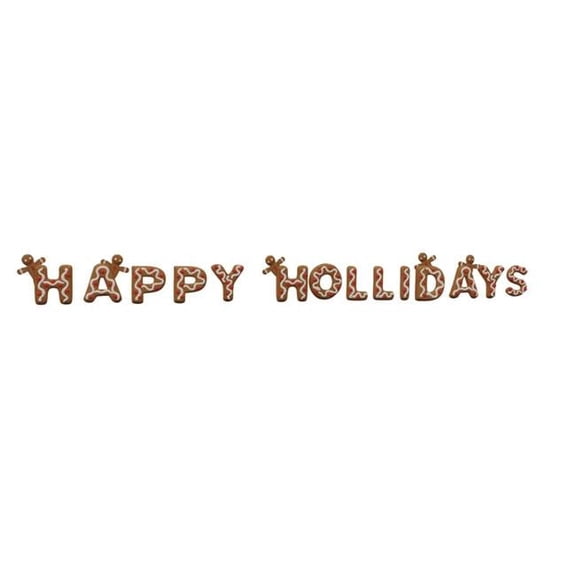 2 ft. Gingerbread Happy Holiday Sign