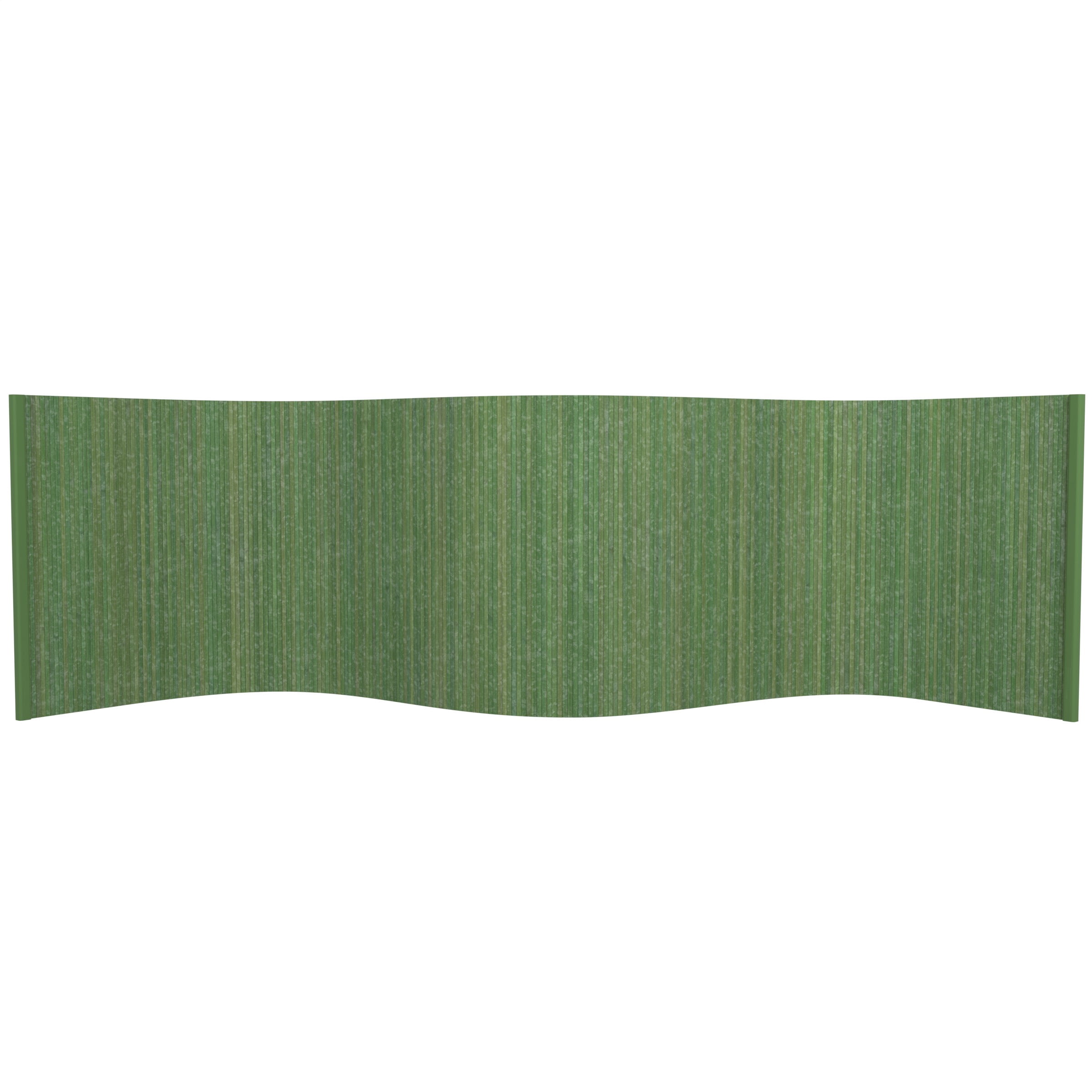 2 ft. Bamboo Short Wave Screen in Distressed Green Finish for Desktops