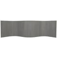 thumbnail image 1 of 2 Ft. Grey Bamboo Wave Room Divider with Portable Screen Design, 1 of 7