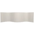 thumbnail image 1 of 2 ft. Short Bamboo Wave Screen in White with Portable Desktop Design, 1 of 7