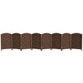 thumbnail image 1 of Red Lantern 2 ft. Short Diamond Weave Fiber Folding Screen - Dark Mocha - 8 Panel, 1 of 7