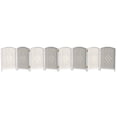 thumbnail image 1 of Red Lantern 2 ft. Short Diamond Weave Fiber Folding Screen - White - 8 Panel, 1 of 7