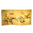 thumbnail image 1 of 2 ft. Short Double Sided Plum Tree Canvas Folding Screen, 1 of 7
