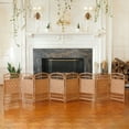thumbnail image 1 of Red Lantern 2 ft. Short Fiber Weave Folding Screen - Natural - 8 Panels, 1 of 7
