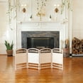 thumbnail image 1 of Red Lantern 2 ft. Short Fiber Weave Folding Screen - White - 4 Panels, 1 of 7