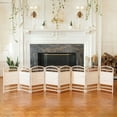 thumbnail image 1 of Red Lantern 2 ft. Short Fiber Weave Folding Screen - White - 8 Panels, 1 of 7
