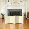 thumbnail image 1 of Red Lantern 2 ft. Short Woven Fiber Folding Screen - Cream - 4 Panel, 1 of 7