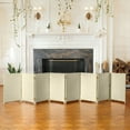 thumbnail image 1 of Red Lantern 2 ft. Short Woven Fiber Folding Screen - Cream - 8 Panel, 1 of 7