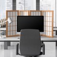 thumbnail image 1 of 2 ft. Tall Desktop Window Pane Shoji Screen - Natural - 4 Panels, 1 of 2