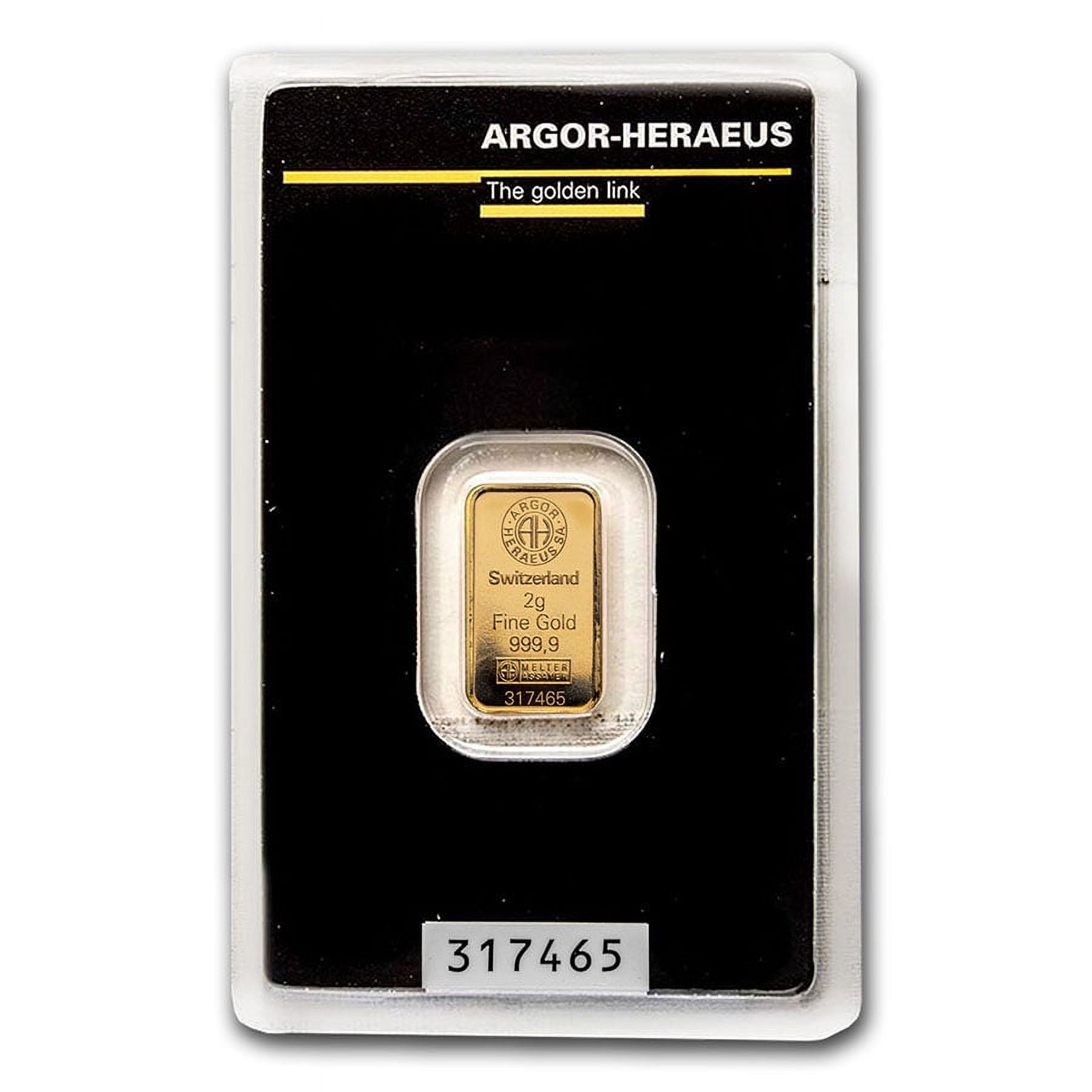 2 gram Gold Bar - Argor-Heraeus (In Assay)