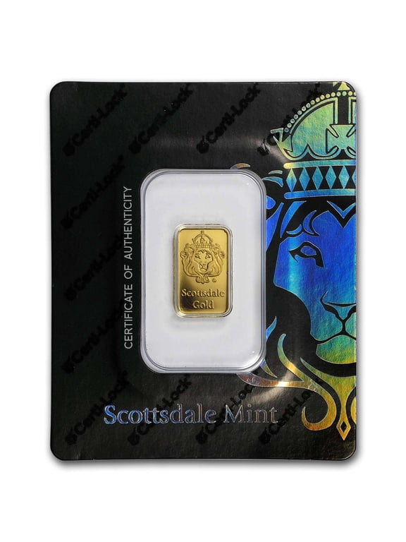 2 gram Gold Bar - Scottsdale Mint (In Certi-Lock Assay, Black)
