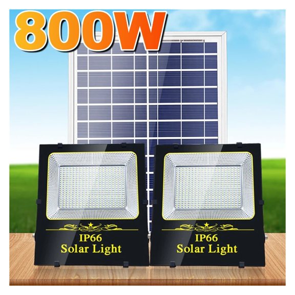 2 head LED Flood Lamp Street Wall Solar LED Solar Light Outdoor Remote Control Waterproof For Garden Path Landscape Spotlight