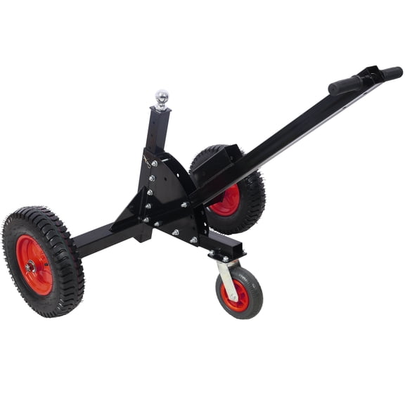2-in-1 1,500lbs Trailer Dolly Load Capacity, Adjustable Height 24-35.4 Trailer Mover 2 Hitch Ball for RV Boat Utility Trailer - Black Steel