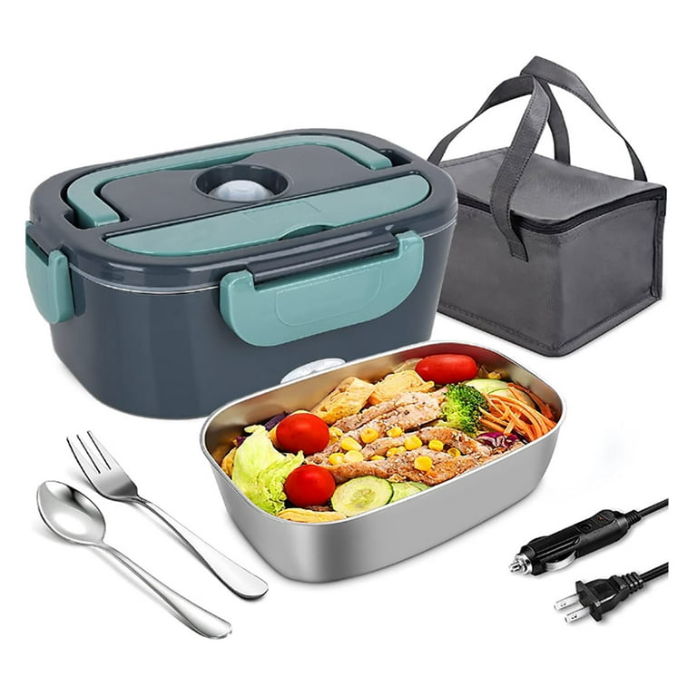 2 in 1 110V 12V Stainless Steel Electric Heating Lunch Box Car