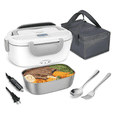 thumbnail image 1 of 2 in 1 110V 12V Stainless Steel Electric Heating Lunch Box Car Office School Food Warmer Container Heater Lunch Box Set, 1 of 8
