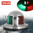thumbnail image 1 of 2 in 1 12V LED Bow Navigation Light Marine Boat Yacht Pontoon Stainless Steel, 1 of 6