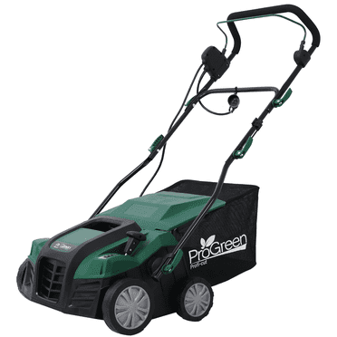 2-in-1 16" Walk Behind Scarifier 15 Amp Corded Electric Lawn Dethatcher Scarifier with Large 58QT Removable Collection Bag, Garden Scarifier for Lawn Yard Garden Care