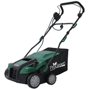 2-in-1 16" Walk Behind Electric Dethatcher Scarifier 15 Amp with Large 58QT Removable Collection Bag for Lawn Yard Garden Care