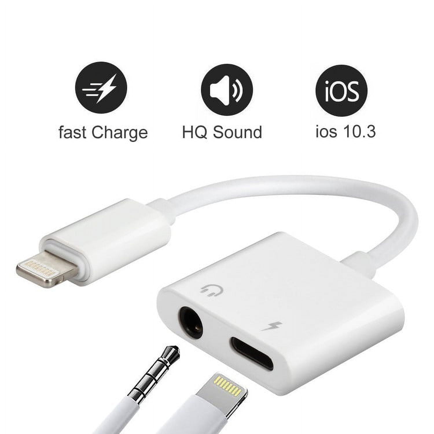 Adaptador de auriculares Iphone a conector jack de 3,5 mm Accesorios de  audio auxiliares Iphone 11 Pro Max X/Xs/Max/8 Compatible con todos los  sistemas Ios. oso de fresa Producto electrónico