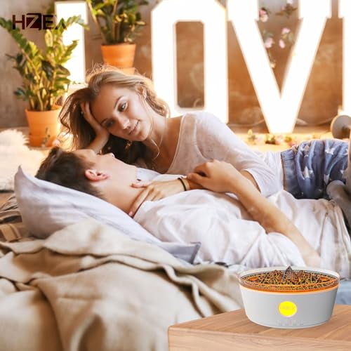 2-in-1 300ml Ultrasonic Essential Oil Diffuser Humidifier, Lava Rock Design, w/Auto Safety-Shutoff, Remote Control, LED Lights, Quiet Long-Lasting Scent Diffuser for Bedroom Home N