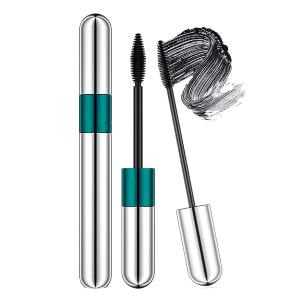 2 in 1 4D Silk Fiber Eyelash Mascara,Extra Long Thick & Voluminous Lash