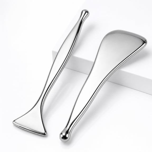 2-in-1 Acupen Set 2-Pack Stainless Steel Gua Sha Fascia Release Tools for Neck Face Body