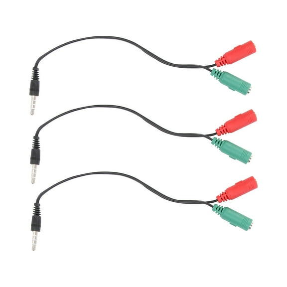 2 in 1 Adapter Cell Phone Earphone Gaming Headset Splitter Converter Audio 9 Pcs